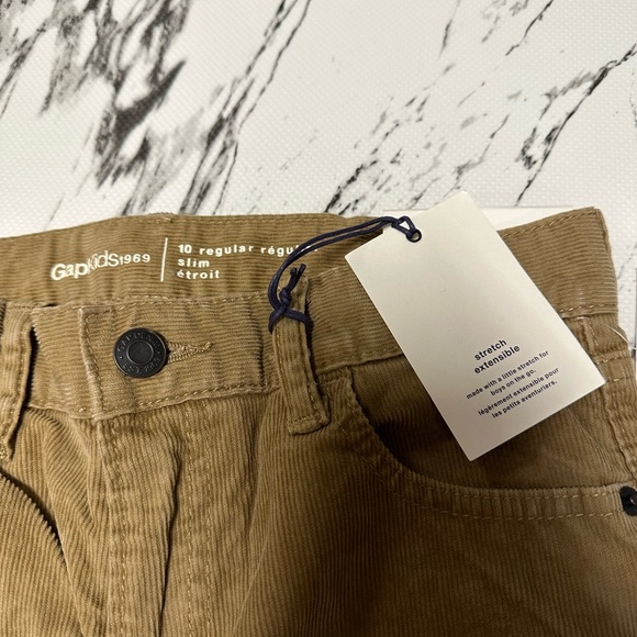 GAP KIDS 1969 Slim Fit Corduroy Trousers - Brown- Size 10 (137-145 cm) - Picture 5 of 6